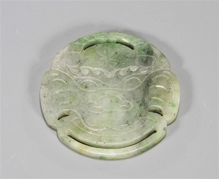 Chinese Circular form carved jadeite 2ace07