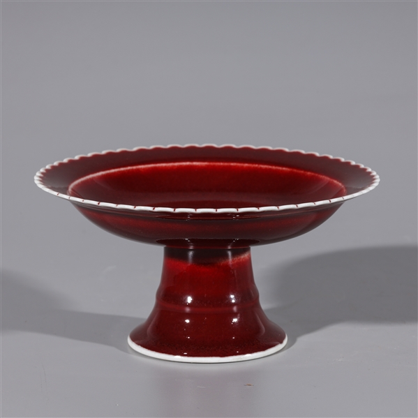 Chinese porcelain red glaze serving