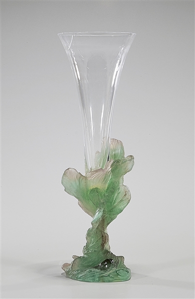 Multi colored Daum glass vase  2ace55