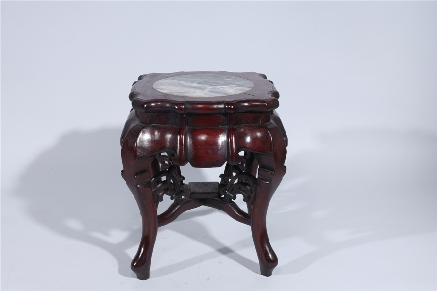 Chinese wood stool with circular