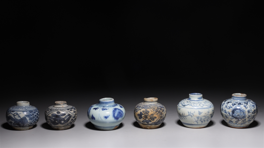 Group of six small antique Chinese 2ace93