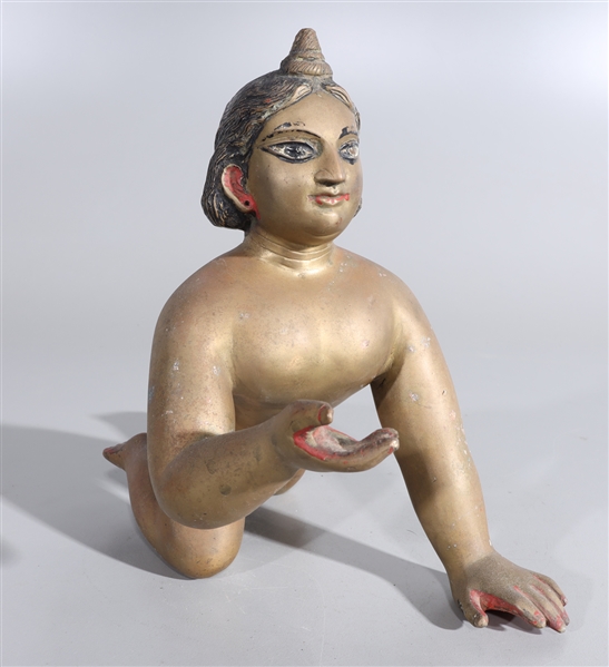 Antique Indian bronze statue of Bala