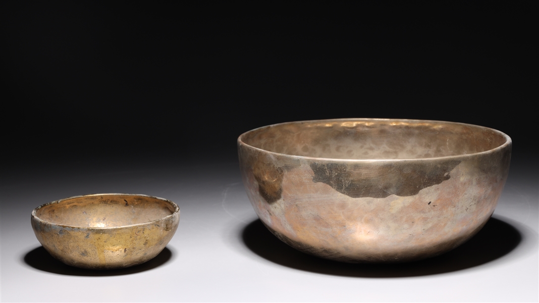 Two antique Indian bronze bowls 2aceba