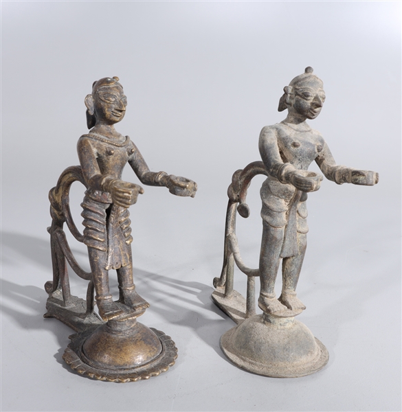 Group of two antique Indian bronze