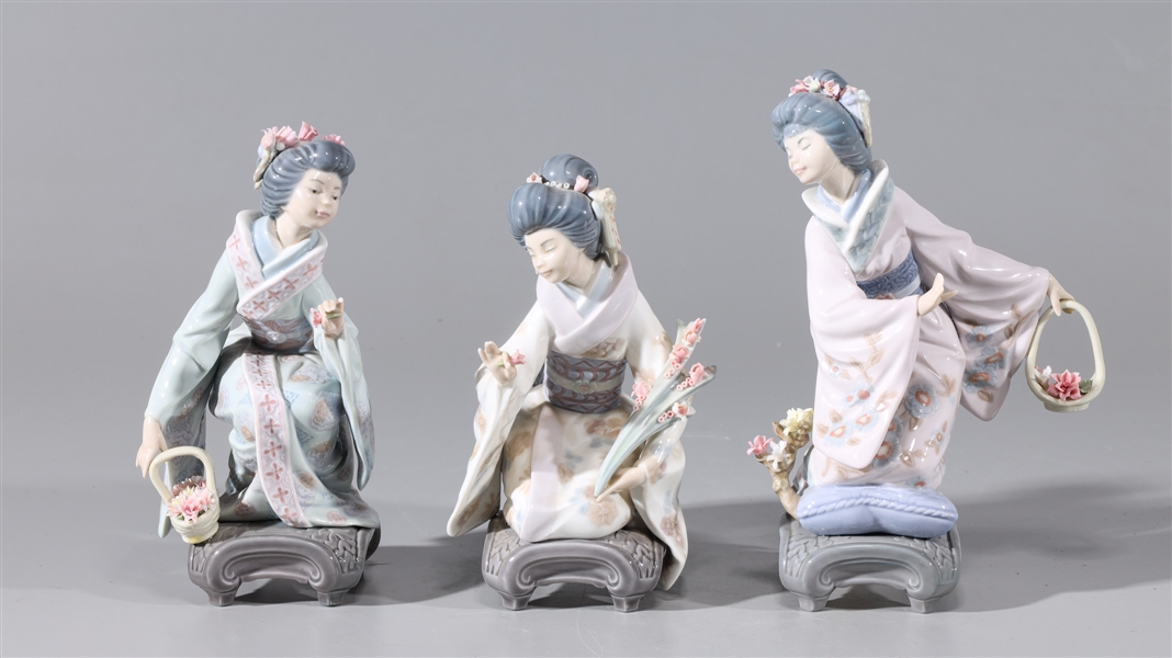 Group of three Lladro porcelain