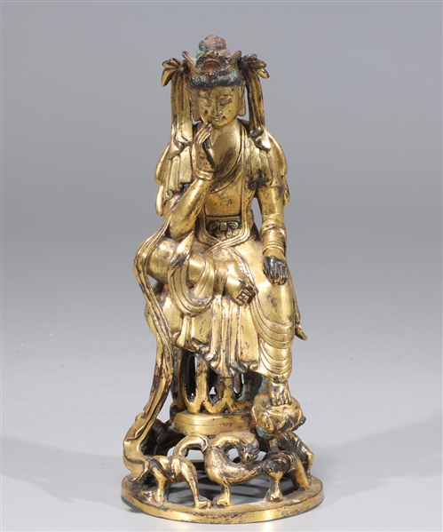 Antique Chinese gilt bronze Buddha