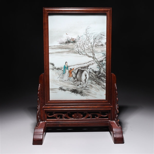 Flamed Chinese porcelain plaque 2acf6f