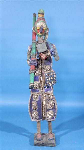 Intricate hand beaded African figure 2acfa6