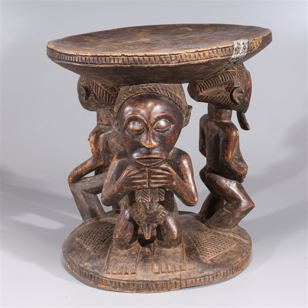 Early 19th Century, Luba Style Stool,