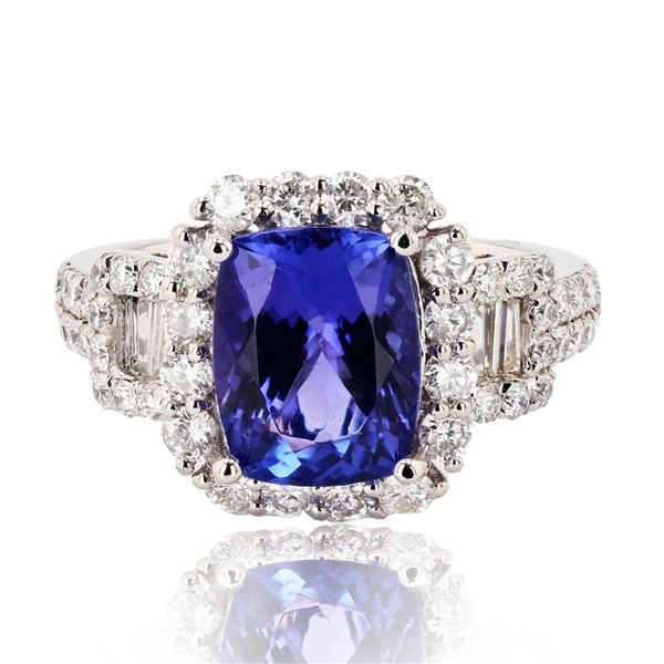 3.36ct tanzanite and 54 faceted