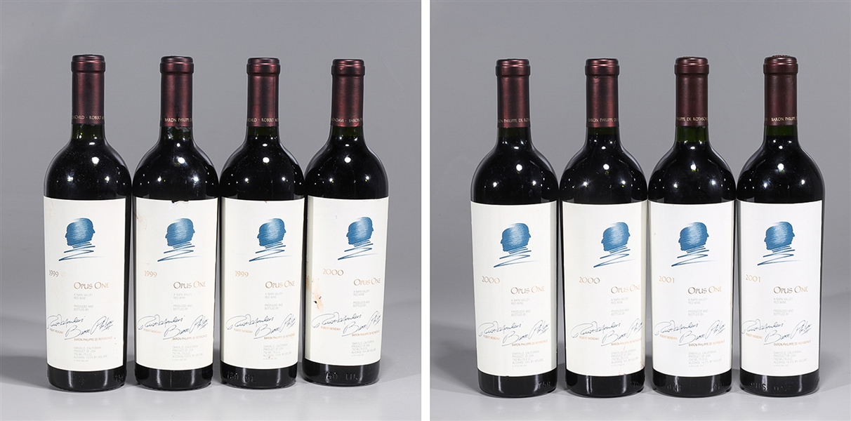 Eight bottles of Opus One red wine