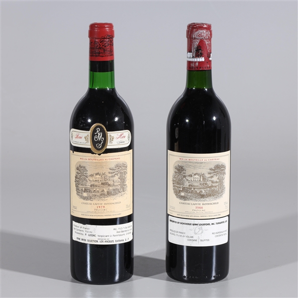 Two bottles of Chateau Lafite Rotshchild 2acfcd