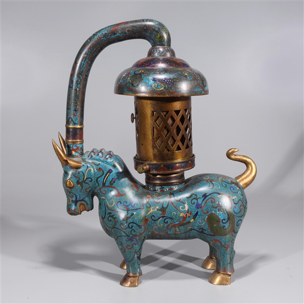 Chinese cloisonn metalwork bull 2ad00a
