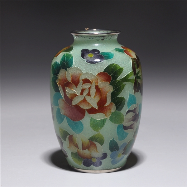 Japanese Plique a Jour Vase; great
