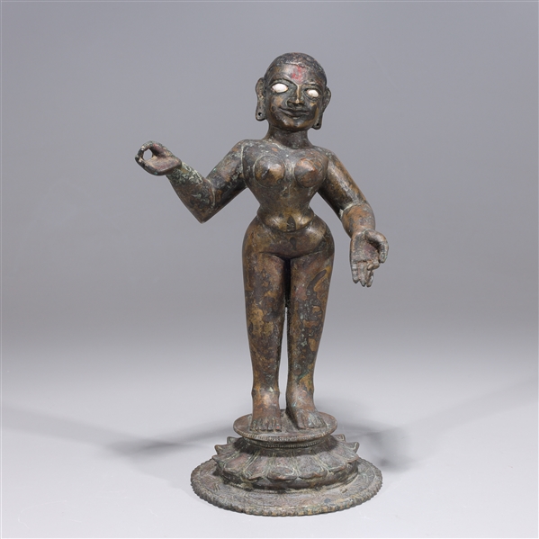 Antique bronze Indian statue of