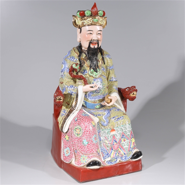 Chinese porcelain emperor statue 2ad039