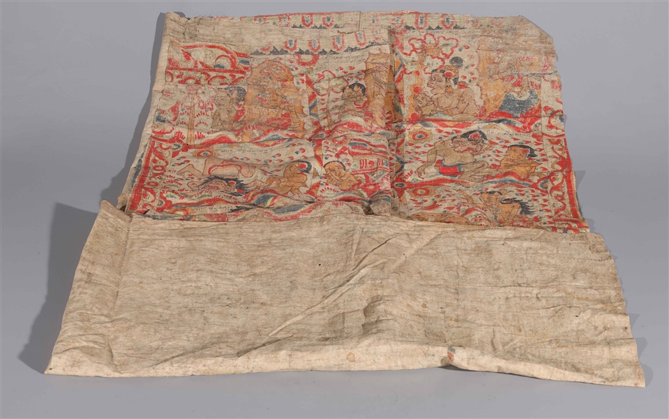 Large Indonesian painting on fabric  2ad074