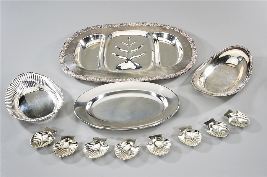 Group of 12 silver plate table service
