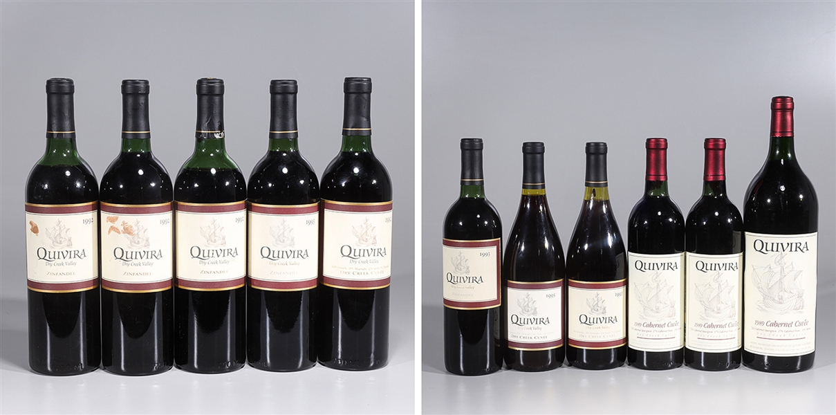 Lot of eleven bottles of Quivera