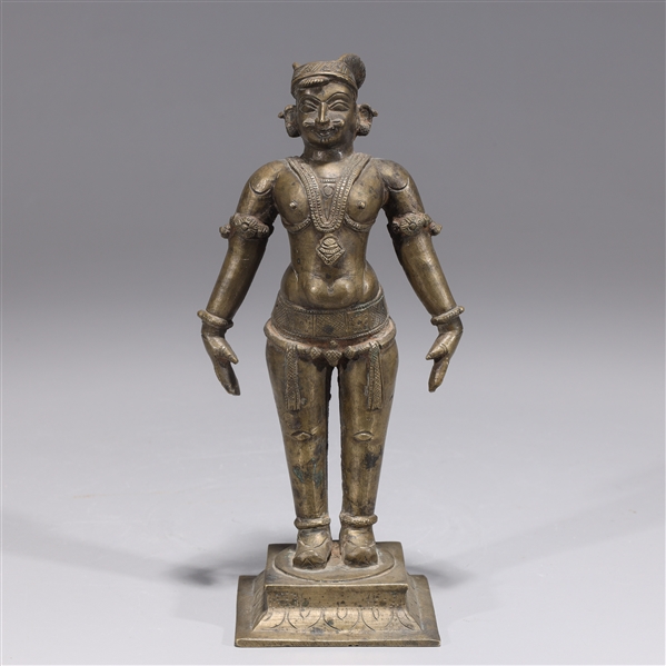 Antique Indian bronze statue 19th 2ad135