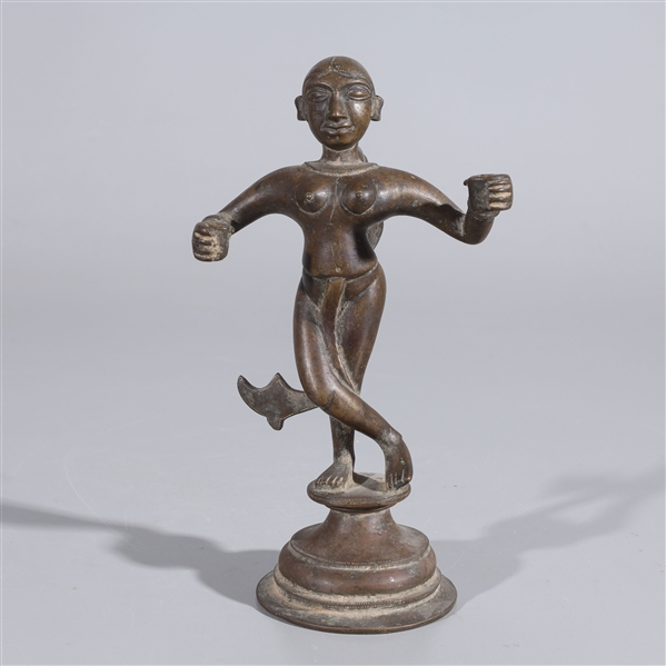 Indian bronze statue with avian