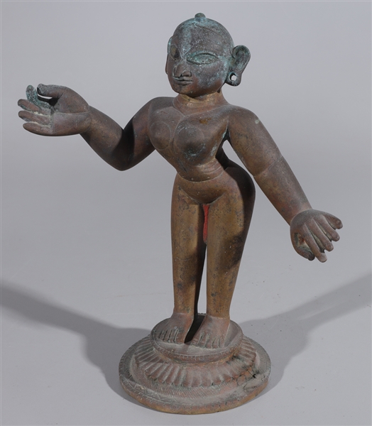 Indian bronze statue of Radha dancing 2ad139