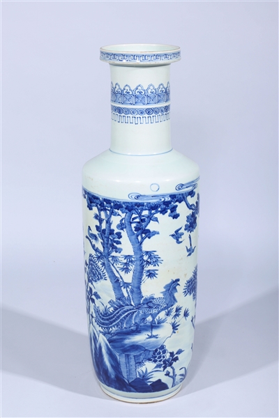 Tall Chinese blue and white Kangxi