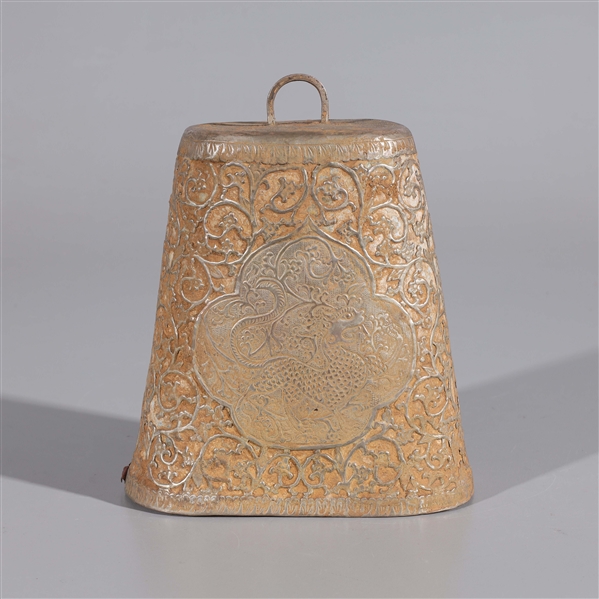 Chinese metalwork bell with intricate 2ad155