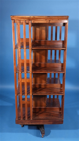 Antique rotating wooden book shelf 2ad17f