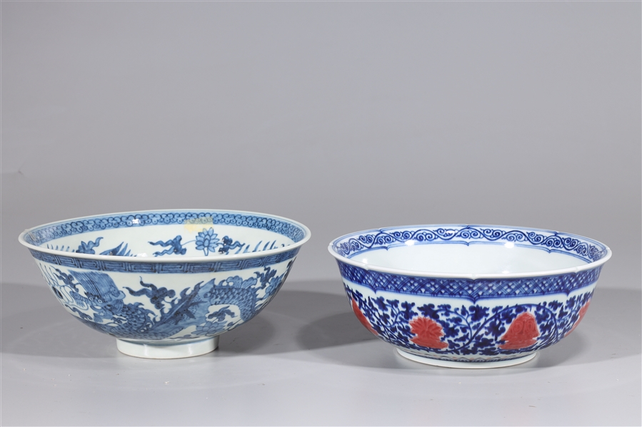 Two Chinese porcelain bowls, Ming