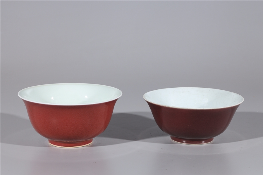 Two Chinese sang de boeuf, porcelain