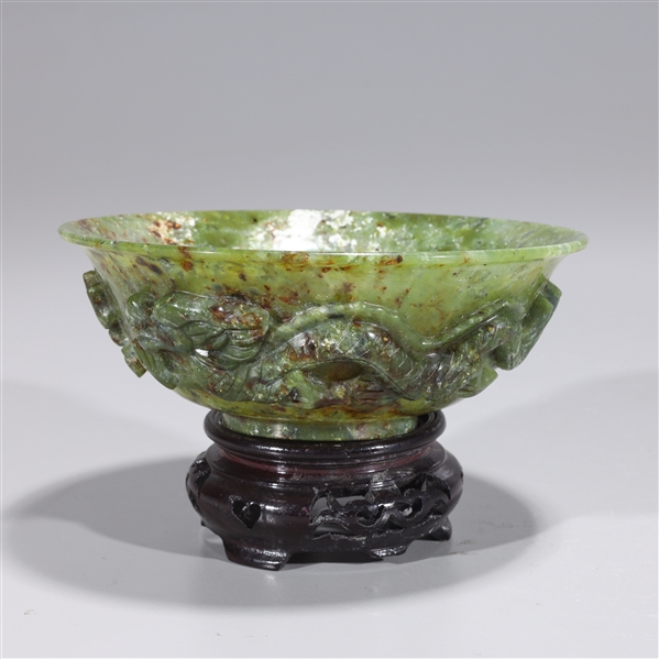 Chinese carved hardstone bowl with 2ad1e3