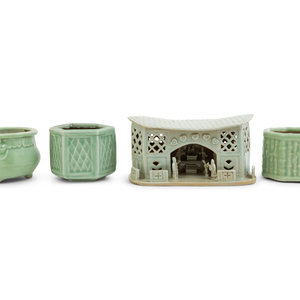 Four Chinese Celadon Glazed Articles
19TH-20TH