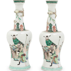 A Pair of Chinese Famille Verte