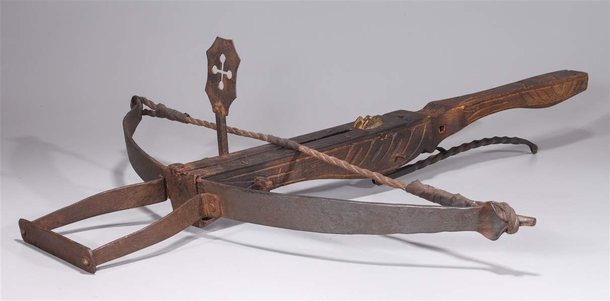 Wood and metal crossbow with unusual 2ad26e