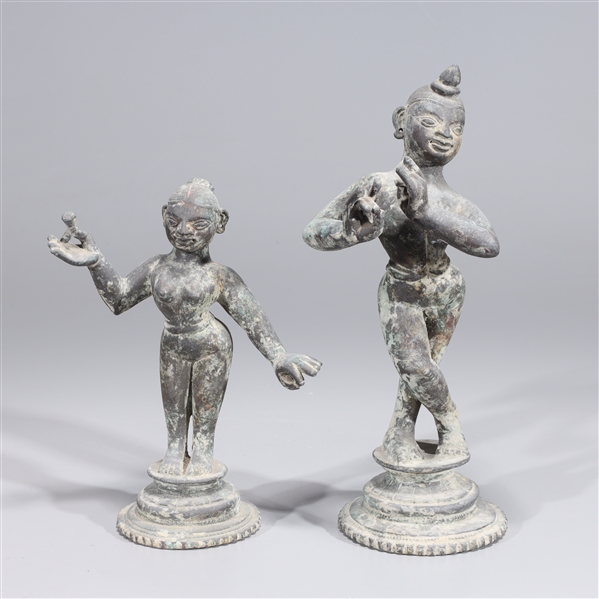 Lot of two antique Indian statues,