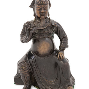 A Chinese Bronze Figure of a Seated 2ad332