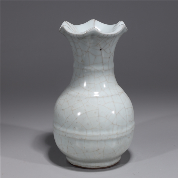 Chinese crackle glazed vase with 2ad346