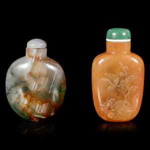 Two Chinese Hardstone Snuff Bottles
the