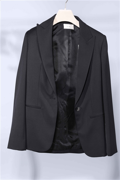 The Row black wool blazer; condition