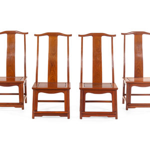 Four Chinese Hardwood Dining Chairs  2ad3c4