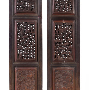 Eight Chinese Carved Wood Panels 19TH 2ad3c2