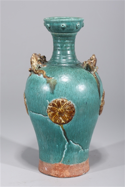 Chinese Ming-style glazed ceramic vase