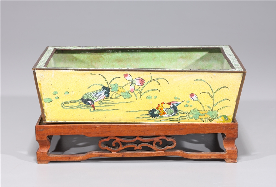 Antique Chinese yellow ground on