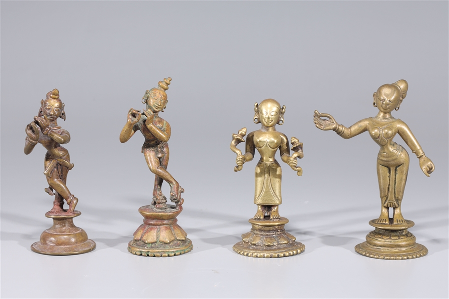 Group of four antique Indian figures