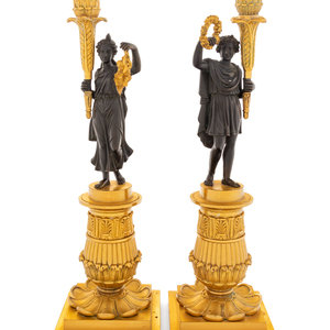 A Pair of Charles X Style Gilt