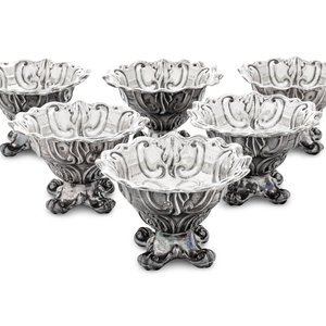 A Set of Six Victorian Silver Dessert 2ad528