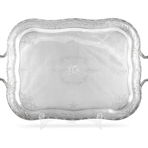 An American Silver Serving Tray M  2ad57d