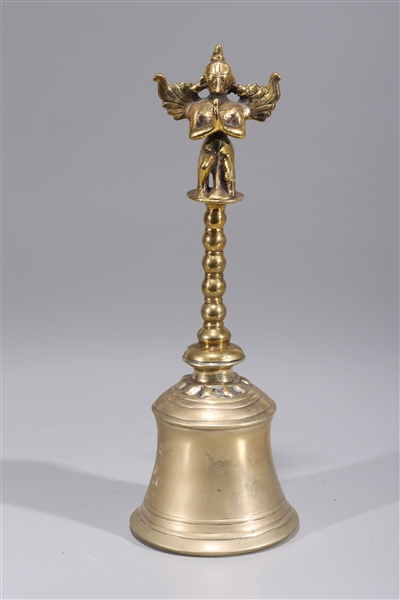 Antique Indian gilt bronze bell 2ad605