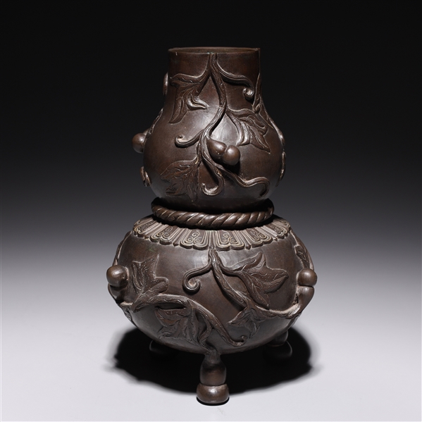 Antique Japanese bronze double